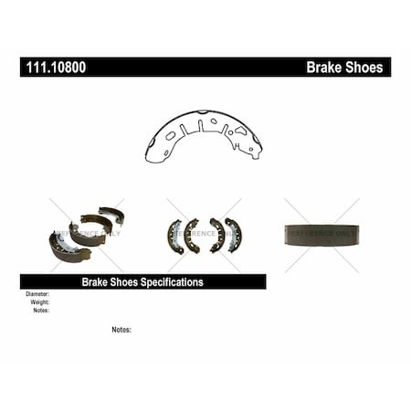 Centric 111.10800 Centric Premium Brake Shoes